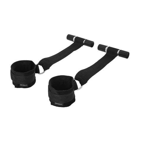 Adjustable Door Jam Cuffs Set Black