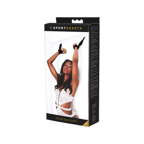 Adjustable Door Jam Cuffs Set Black