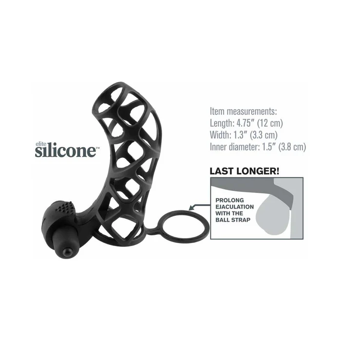 X-tensions Vibrating Extreme Silicone Power Cage Black