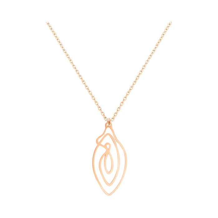 Biird Vulvii Vulva Necklace Rose Gold